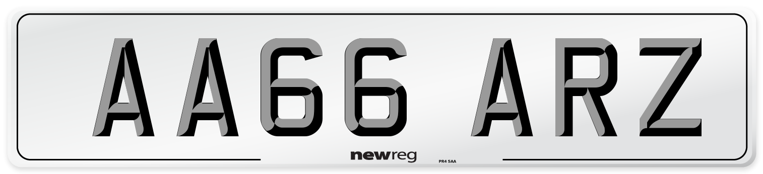 AA66 ARZ Number Plate from New Reg